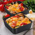 P&P CHEF 6” Square Cake Pans for Baking, 2-Piece Small Lasagna Brownie Pan, Non-stick Coatings