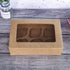 ONE MORE Cupcake Boxes with Inserts, 6 Holders, 9.5x6.3x3inch Large Brown Kraft Bakery Boxes with Window, Pack of 15