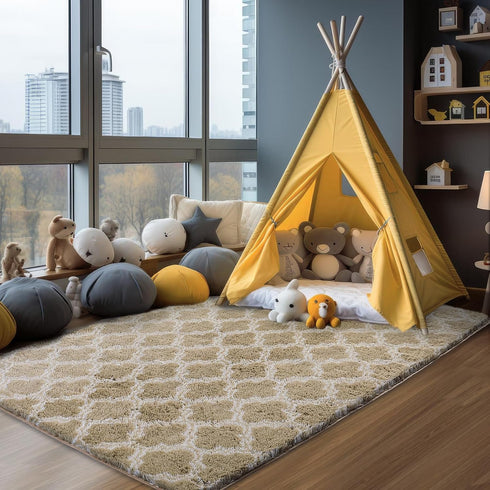 5x7 Puremy Shag Area Rug Feet Extra Soft Rugs for Living Room, High Pile Indoor Carpet for Bedroom, Kids Room, Nursery