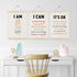 Koesus 12x16 Inch Set 3, Inspirational Classroom Wall Art Poster Hanger Frame of Positive Affirmations for Kids