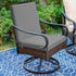42" 21" 3" Outdoor High Back Cushions Patio Fade Resistant Chair Cushion with Ties, Waterproof Solid Seat and Back