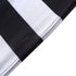 2" 160GSM Efavormart Black & White Striped Spandex Stretch Fitted Folding Chair Cover with Foot Pockets - Premium