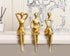 3 Quoowiit Gold Decor Thinker Statue Decor Book Shelf Decor, Abstract Statue Ornament Office Decor Modern Home Decor
