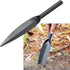 Willow Leaf-Shaped 12-inch Garden Trowel Tool, High-Carbon Steel Heavy Duty Manual Potting Tool (Grey)