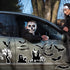 Whaline 16Pcs Halloween Refrigerator Magnets, Black Bat Stickers, Happy Halloween Decorative for Locker, Home, Garage