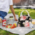 EurCross Floral Canvas Compact Lunch Bag for Women, Trendy and Practical Bento Box Tote
