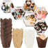 200PCS Tulip Cupcake Liners, Parchment Baking Cups for Muffin Wrappers, Perfect for Parties and Catering (3 Colors).