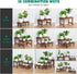 3 Tiered Small Plant Stands Shelf Indoor Outdoor,Wood Flower Pot Stand Holders Rack,Freestanding Corner Ladder Shelves