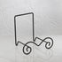 TRIPAR Large Square Black Wire Easel, Metal Finish, Tabletop Display, Handcrafted Scroll Designs