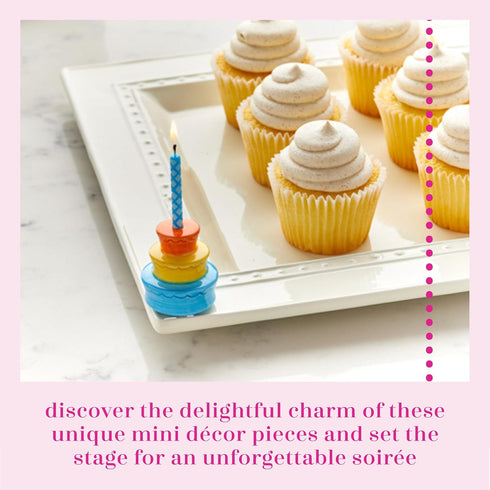 Nora Fleming Hand-Painted Mini: Best Birthday Ever Candle Holder Cake A194