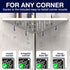 iReef way 16" Bathroom Corner Shelves for Shower - Adhesive / Stick / Drill / No Drill - Strong White Floating Corner