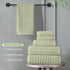 6-Piece 100% Set 2 2 2 Elegant Comfort Luxury Turkish Cotton Jacquard Braided Textured Premium Hotel Quality Towel Soft