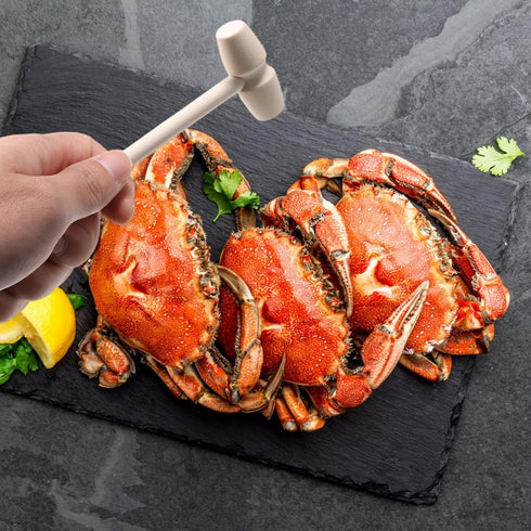 CJFocus 24 Hammer Pcs Mini Wooden for Chocolate Breakable Heart, Seafood Shellfish Crab Lobster Cracking Tool, Small