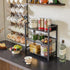 IBUYKE 3-Tier Spice Rack Industrial Counter Shelf, Desktop Storage Organizer Standing Seasoning Rack for Kitchen,