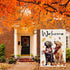 Welcome Fall Dog Garden Flag, 12x18 Inch Double Sided for Outside Thanksgiving, Small Flag for Labrador Golden Retriever