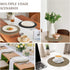 13" Set 6, Round Placemats of NCUE Dual-Sided Faux Leather Heat Resistant Table Mats, Waterproof Oilproof Washable