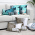 Turquoise Throw Pillow Covers 20x20 Teal, 2 Pack Square Decorative Cushion for Farmhouse Home Decor