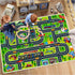Kids Car Rug - Kids Road Rug Play Mat for Playroom Classroom Bedroom