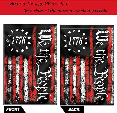 We The People 1776 Flag Double Sided 12x18in Betsy Ross American Constitution Flags for Yard Lawn Home Decor