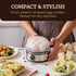 EGC855SS 7-Egg Elite Gourmet Easy Egg Cooker, Capacity, Soft, Medium, Hard-Boiled, Omelets, Poached Eggs, Plays Melody