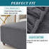 HFCNMY Ottoman Cover Rectangle,Stretch Knitted Jacquard Rectangle Ottoman Cover Thick Slipcover for Ottomans Soft Foot