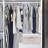 Set of 3 Light Grey Collapsible Storage Bins with Lid, Stylish Closet Organizers for DVD Storage (14.2" L x 12.6" W x