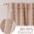 2 84 Inches Neutral Peach Blush Pink Curtains for Baby Nursery Girl,Blackout Tufted Floral Embroidered Sheer Boho Nude