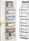 MISSLO Full Clear PVC Over the Door Organizer, Hanging Closet Storage with 5 Large Pockets for Bathroom & Bedroom