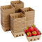 Juvale Pulp Fiber Berry Baskets, Brown Molded Pulp Fruit Containers for Farmers Market and Grocery Store (4 x 4 x 1.81