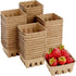 Juvale Pulp Fiber Berry Baskets, Brown Molded Pulp Fruit Containers for Farmers Market and Grocery Store (4 x 4 x 1.81