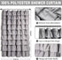 72x72 Inch Handmade Ruffle Shower Curtain Shabby Chic Shower Curtain for Bathroom Soft Cloth Microfiber Bath Curtain