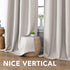 H.VERSAILTEX 84 Inch Linen Blackout Curtain for Bedroom/Living Room, Thermal Insulated Grommet Drapes, Heather Ivory