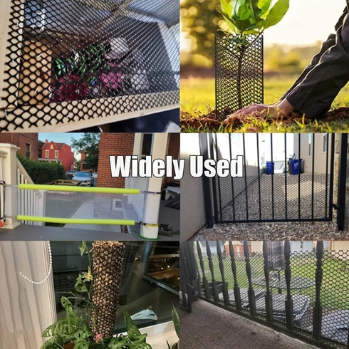 15.7IN 50FT Dog(0.4m 15m) Plastic Wire Mesh Fence Roll, GENNIZZ x Plastic Chicken Wire Mesh, Balcony Garden Floral