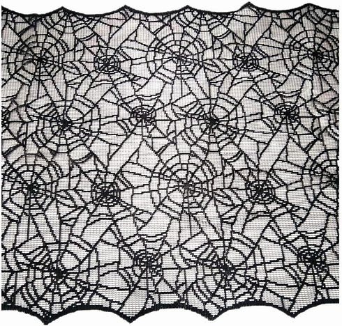 ibohr Halloween Table Runner with Spider Web Lace, Festival Table Decoration for Parties, 18 X 72 Inch
