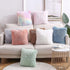 Dongchen Soft Faux Fur Throw Pillow Covers, Pack of 2 Peach Blush Plush Decorative Tie Dye Pink Cushion Cases