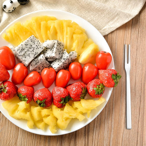 16-Piece Small Stainless Steel 2-Tines Forks, Fruit Forks Set
