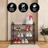 4 Closet, Americanflat Shoe Organizer - Tier Shoe Rack Storage Shelf with Reinforced Frame and Metal Tubes - Black Shoe