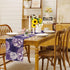 Summer 13x108 Inch Purple Dahlia Flower Spring Table Runner Purple Gray Burlap Table Runners, Floral Seasonal Coffee
