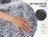 20x54 Fluffy Full Body Pillow for Adults Long Big Body Pillow Cover Pillowcase with Memory Foam for bed Grey Pregnancy