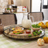Farmhouse 18" Lazy Susan Turntable Organizer for Dining Table, Large Round Wooden Centerpieces, Storage Condiments,