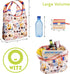 O-WITZ 5 Pack Reusable Grocery Bags | Vibrant Tote Bag for Groceries, Gym, Office, Beach | Washable Design with Large