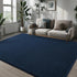 Area Rugs for Bedroom Living Room, 4x6 Navy Blue Thickened Memory-Foam Indoor Carpet, Modern Aesthetic