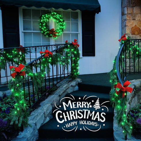 mimigogo 50-Count Lights,13Feet Bulb Green Christmas Incandescent Green Mini String Lights,Fairy St. Patrick's Day