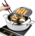 Kerilyn Deep Fryer Pot, 11 Inch/4.2L Japanese Style Tempura Frying Pot with Lid, 304 Stainless Steel