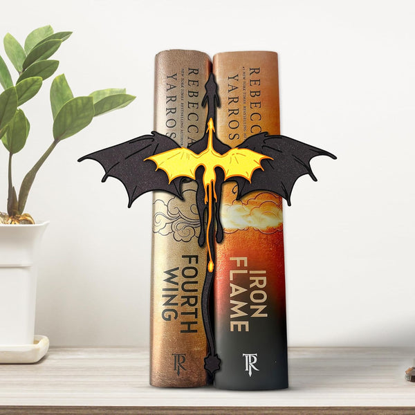 Big Size 7.9 inch, Dragon Ornament, Wooden Book Shelf, Library, Bookshelf Decor,