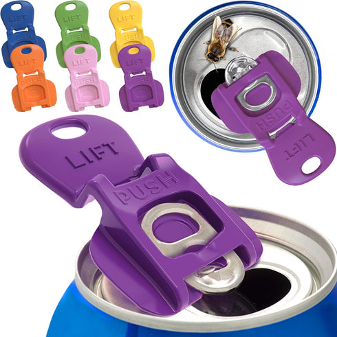 Complete Cover Easy Tab Opener 36PK Beverage Barricade 2.0 by Avant Grub - Colorful Drink Can Protector Cap