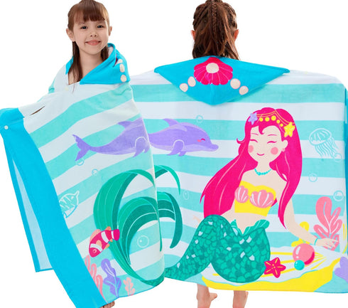 VOOVA & MOVAS Toddler Bath Towels Age 3-8, 30''X50,100% Cotton | Soft