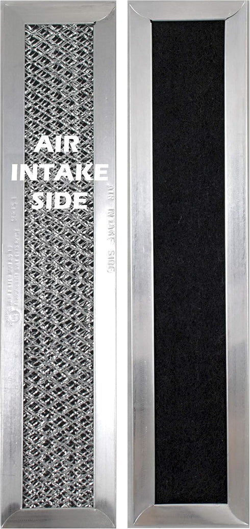 Air Filter Factory Replacement for GE WB02X11550 - 2-Pack Microwave Oven Charcoal Carbon Vent Filter, 2.18 x 10.4 x