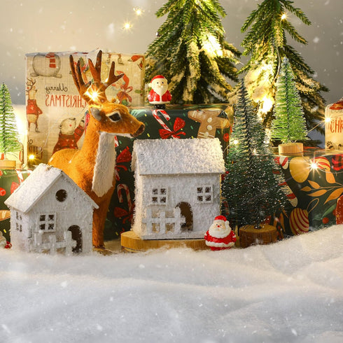 1 Pack 8 12ft Tondiamo ft x Christmas Snow Blanket Roll for Christmas Decorations Village Large Fake Artificial Snow