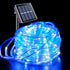 JMEXSUSS 200 LED Solar Rope Lights for Christmas Decor - 72ft IP65 Outdoor Waterproof with 8 Modes, Blue and White
